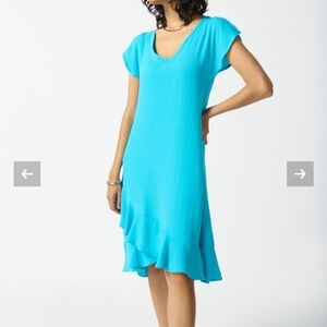 Joseph Ribkoff Flutter Sleeve A-Line Dress. NWOT